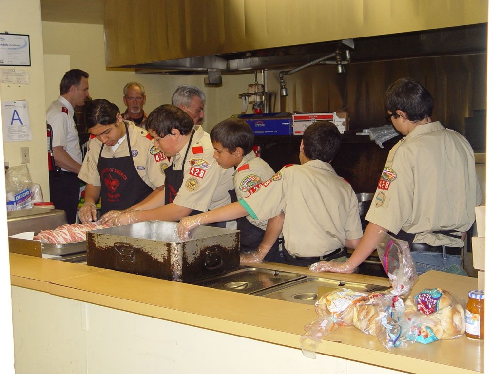 San Bernardino-area members of the Boy Scouts have a history of community service, such as volunteering at a  Salvation Army Thanksgiving dinner. In 2010, they will further assist the Salvation Army by conducting Scouting for Food on Saturday, Nov. 13. This is a nationwide event for the Boy Scouts of America. Donations collected by San Bernardino, Highland, Colton, Rialto and Bloomington Boy Scouts will go to  the San Bernardino Corps of the  Salvation Army’s hunger relief efforts. Photo by Ricardo Tombac. 
