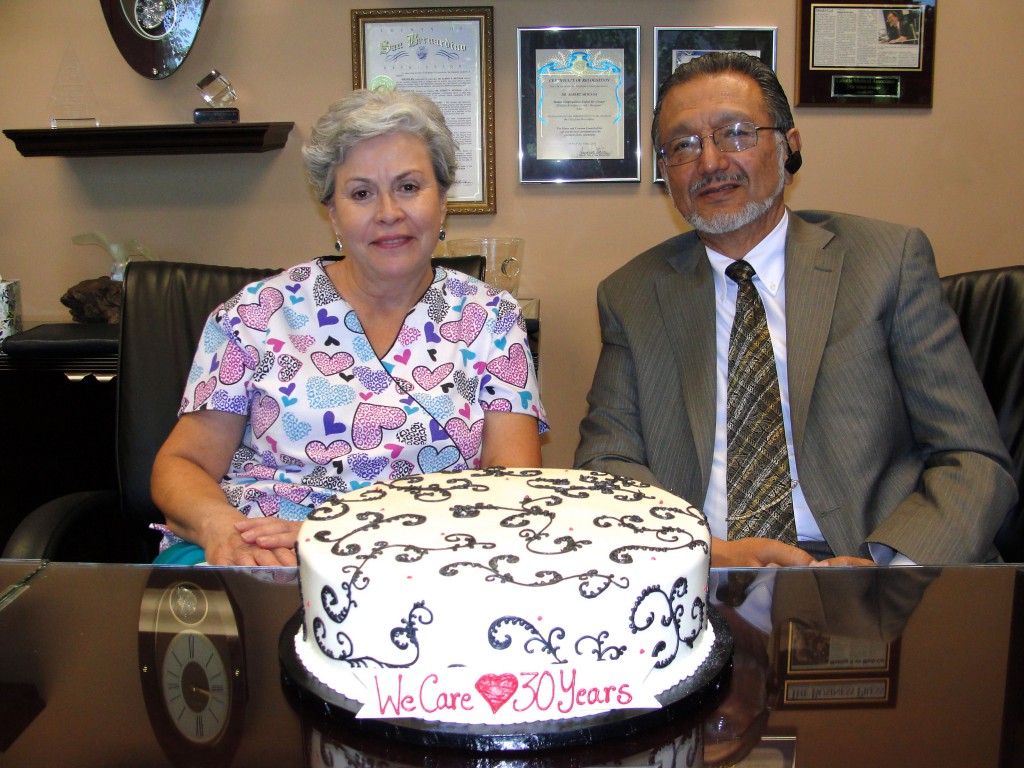 RN Maria and Dr. Albert Arteaga partners in healthcare and family Ce;berate 30 years of Making People Healthier  in California. 